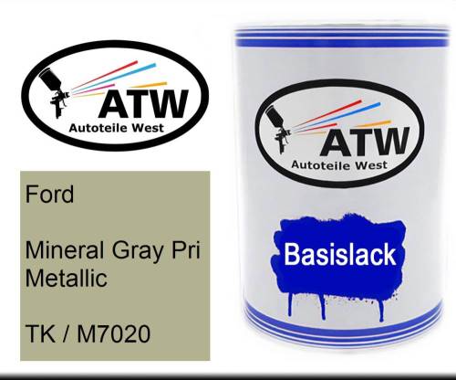 Ford, Mineral Gray Pri Metallic, TK / M7020: 500ml Lackdose, von ATW Autoteile West.